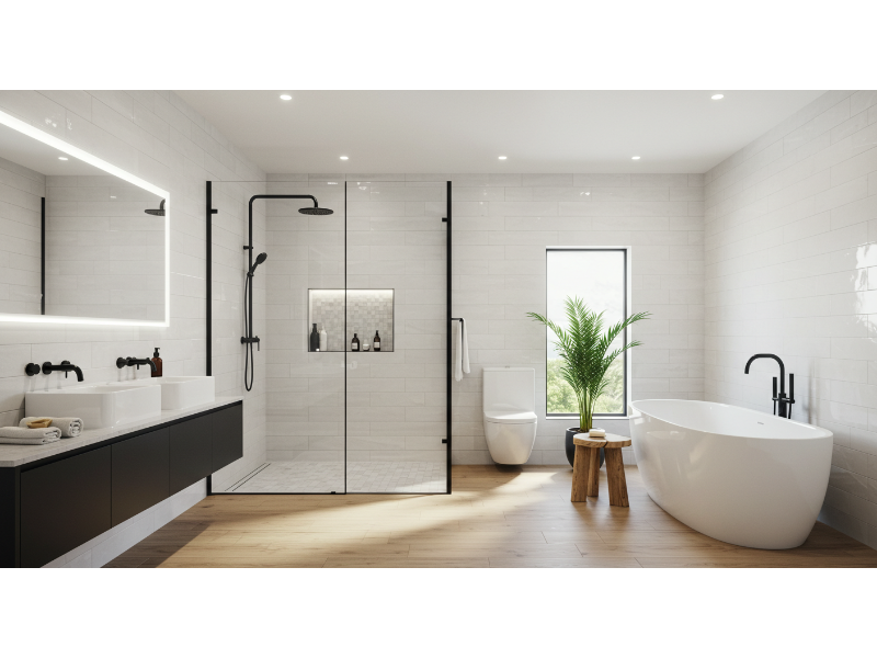 Bathroom bathtub and shower