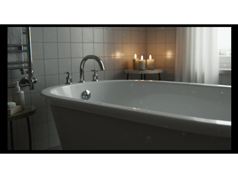 Romantic bathroom ambiance