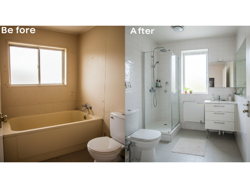 Before and After Bathroom Remodel