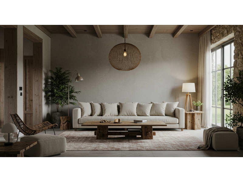 Sofa in a beautifully designed living room