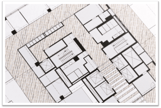 Architectural floor plan featuring a modern layout with distinct zones for living and utility spaces. The design emphasizes o
