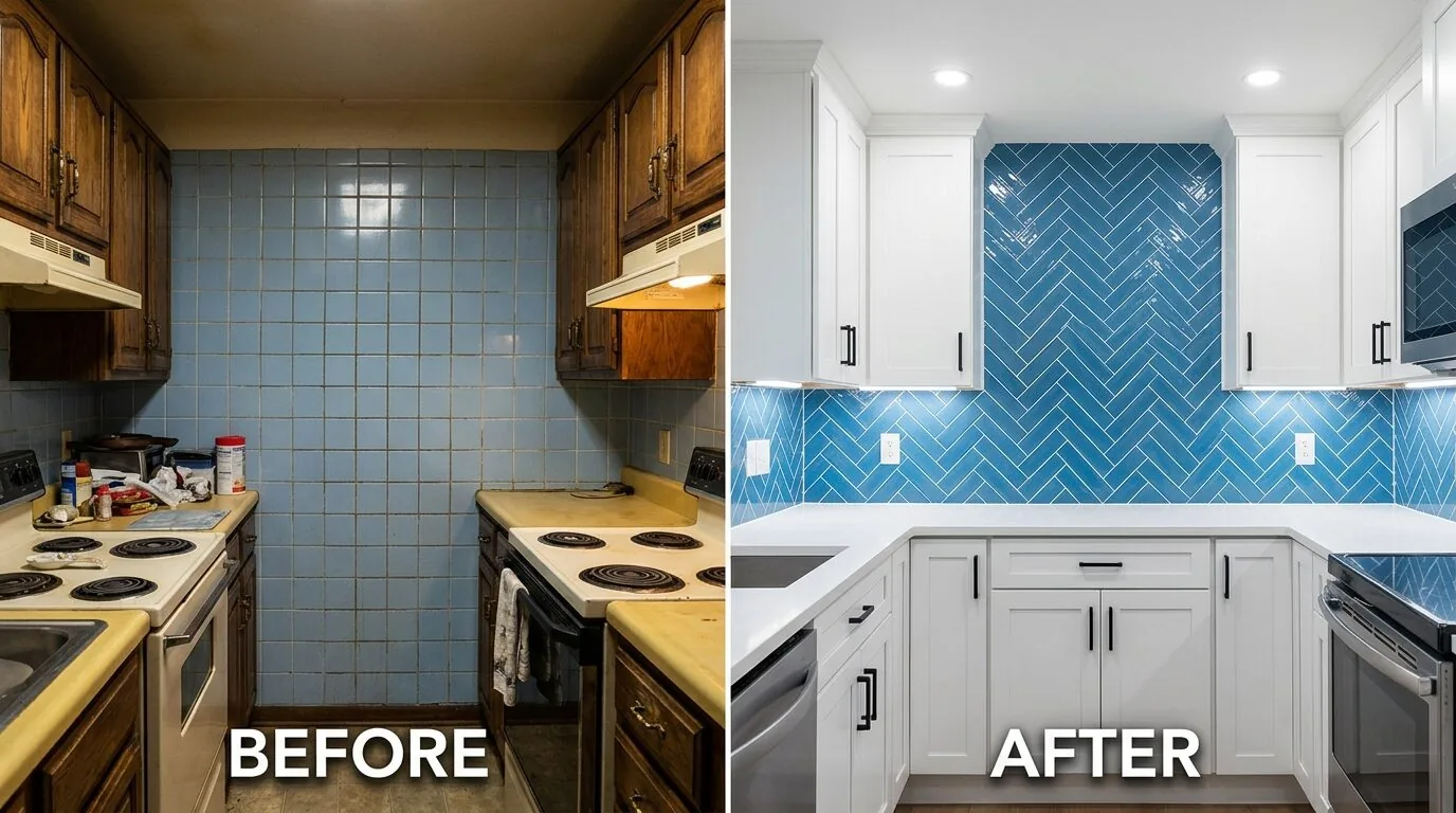 Kitchens With Blue Backsplashes: Here's What I Tell Clients Before They Rip It Out