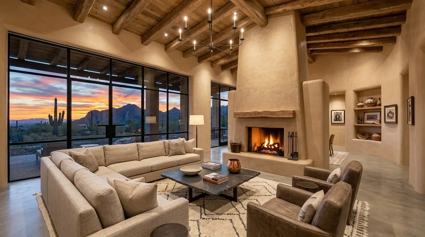 Warm Minimalist Interior Design in Wilhaggin