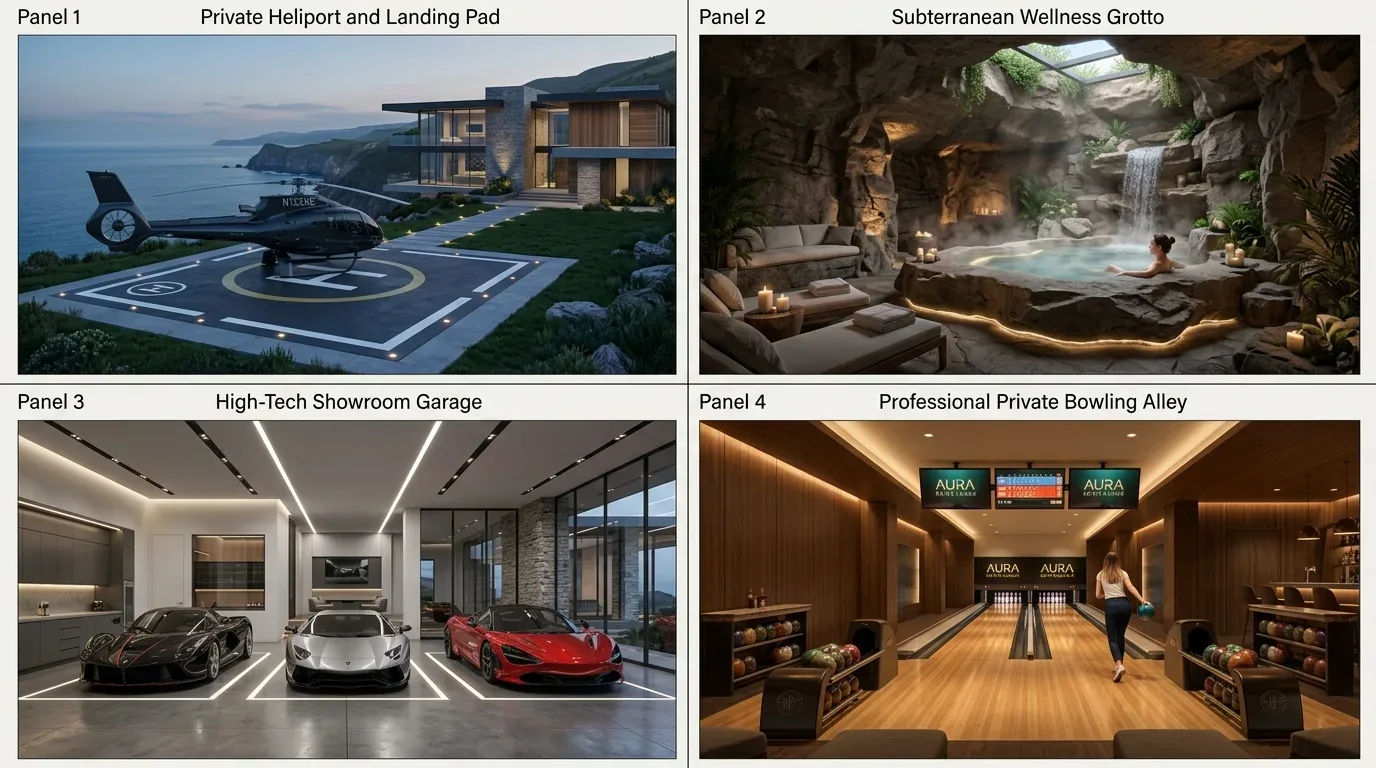 Luxury estate amenities storyboard