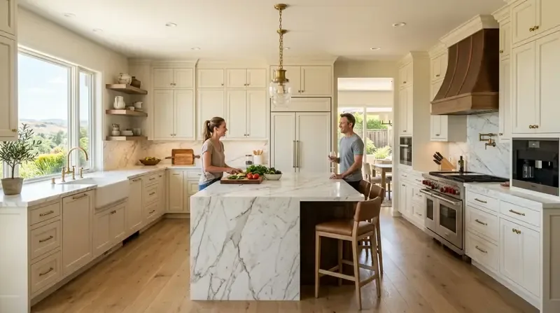 Kitchen remodel folsom cream marble hero 800w