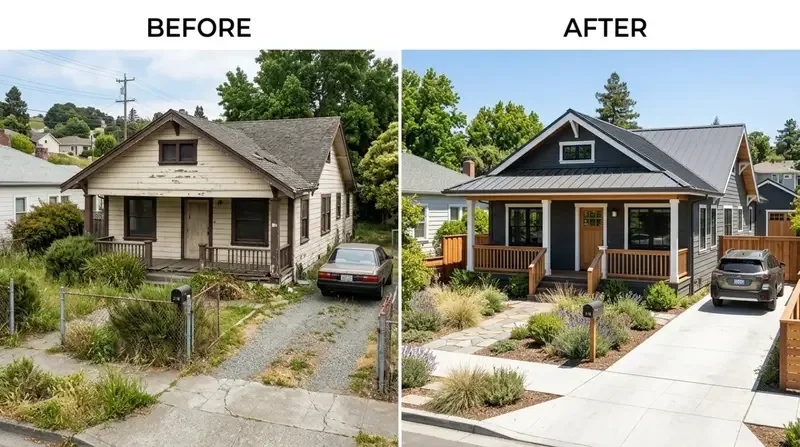 Petaluma craftsman remodel before after hero 800w